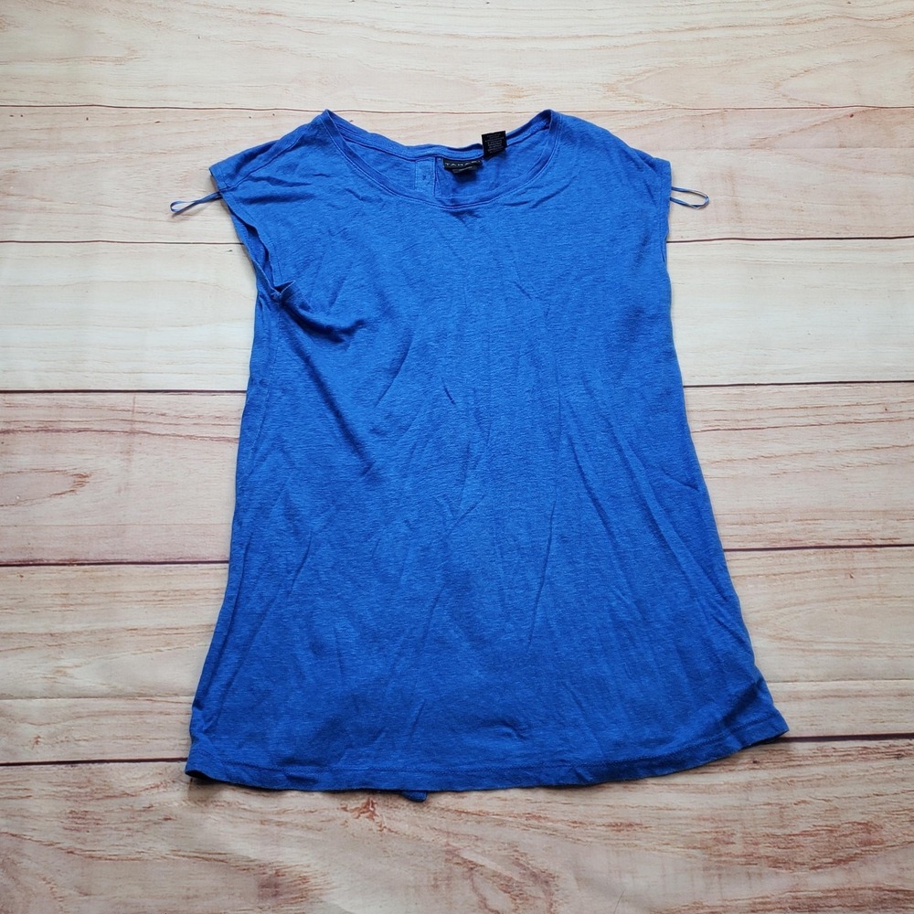 Tahari‎ Button-Up Tunic Womens S Blue Linen Lightweight Breathable Casual Ladies